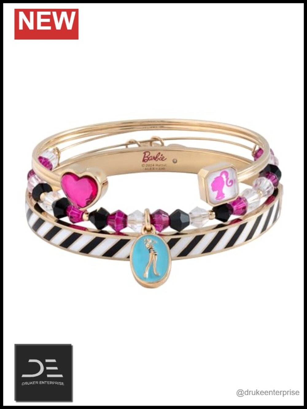 Set of 3 Gold Plated Brass Bangle Bracelets